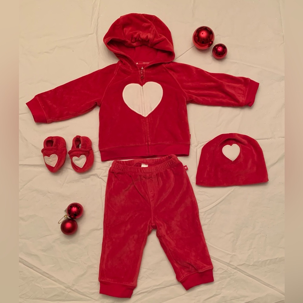 Baby GAP Be My Valentine Velour Track Suit Set